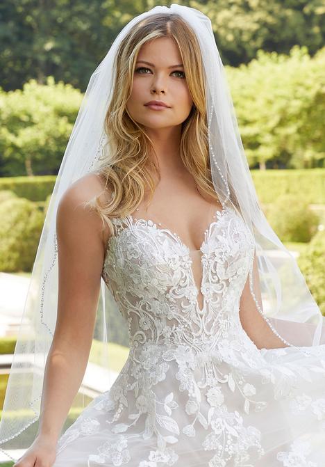 Mori Lee 2308 Brinkley Illusion Neckline Bridal Dress | RSG Formals