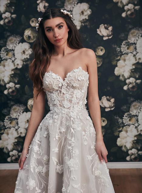 TAMRA 3D Lace A-Line Detachable Off the Shoulder Straps Wedding Gown by  Calla Blanche Bridal