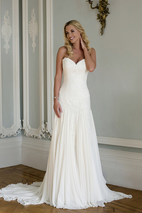 Strapless Lace Augusta Jones with Silver Sash