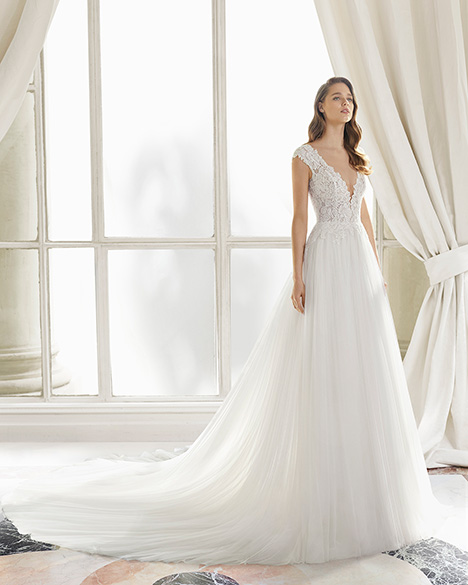 Rosa Clara Aixa Strapless Bodice Wedding Dress Size 10 - on