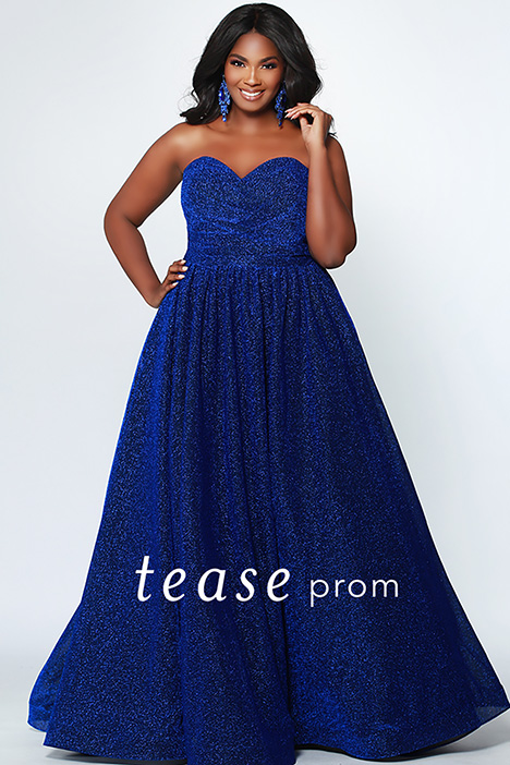 Navy blue plus 2025 size prom dress